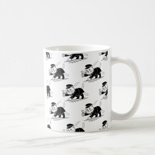 Leittor Cats Unite! Oshiya Cat Wird Feline Fun Kaffeetasse (Rechts)