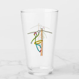 Leitungsmann Stickman Glas