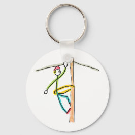 Leitungsmann Stickman Schlüsselanhänger