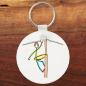 Leitungsmann Stickman Schlüsselanhänger (Rückseite)