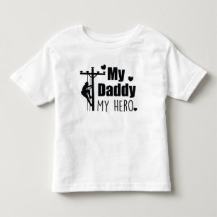Leitungsmonteur Electric Mein Daddy Mein Held Kleinkind T-shirt