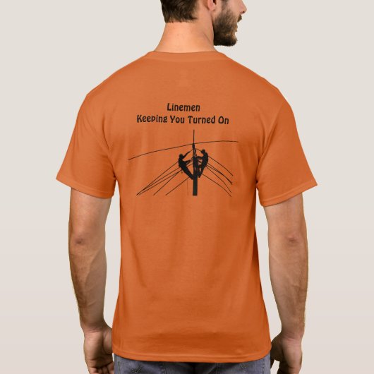 Leitungsmonteure eingeschaltet T-Shirt (Rückseite)