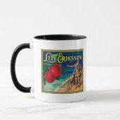 Leiv Eriksson Apple Label - Cashmere, WA Tasse (Links)