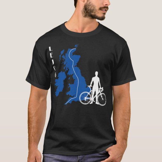 LEJOG Lands End to John O'Groats (Bluewhite) Fitte T-Shirt (Vorderseite)