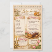 Lekach Alt-Welt Honigkuchen, Rosa Rustikaler Bauer (Vorderseite)