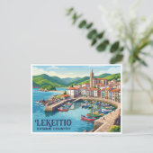 Lekeitio Spanien Postkarte (Stehend Vorderseite)