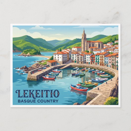 Lekeitio Spanien Postkarte (Vorderseite)