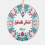 Lekelk Jööl, Sylt Nordfriesischer Weihnachtsgruß Keramik Ornament (Links)