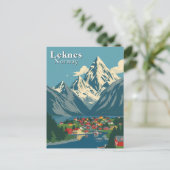 Leknes, Norwegen Postkarte (Stehend Vorderseite)