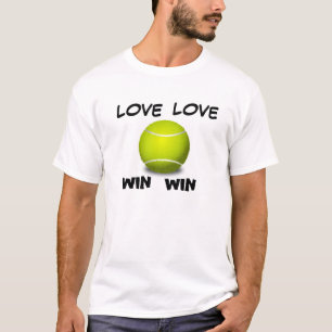 Lektionen an Bord des Tennis-Liebe-Liebe-T - Shirt