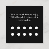 Lektionen im Music Store Einfache Treble Clef Disc Treuekarte (Rückseite)