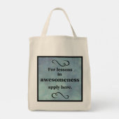 Lektionen in der Wahnsinn-Tote-Tasche Tragetasche (Rückseite)