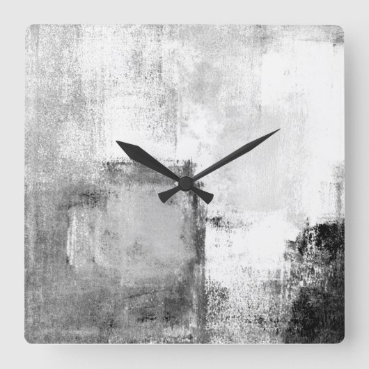 "Lektionen" Uhr Schwarz-Weiß-Uhr Abstrakter Kunst (Vorderseite)