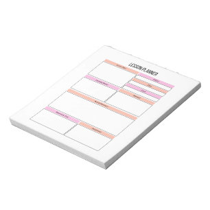 Lektionplaner Lehrer Notepad Notizblock