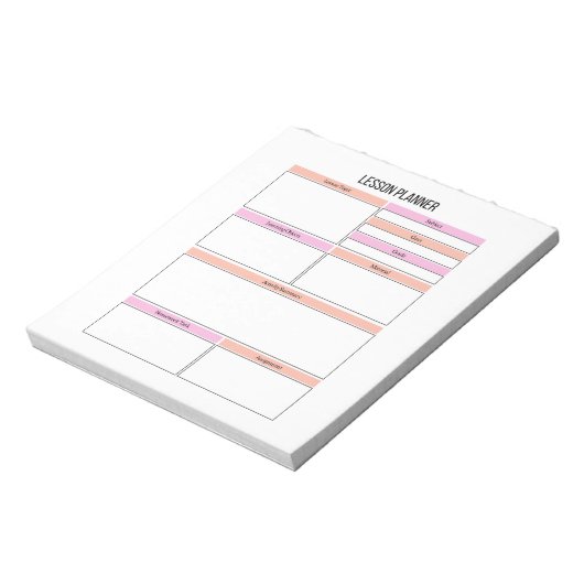 Lektionplaner Lehrer Notepad Notizblock (Rotiert)