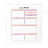 Lektionplaner Lehrer Notepad Notizblock (Vorderseite)