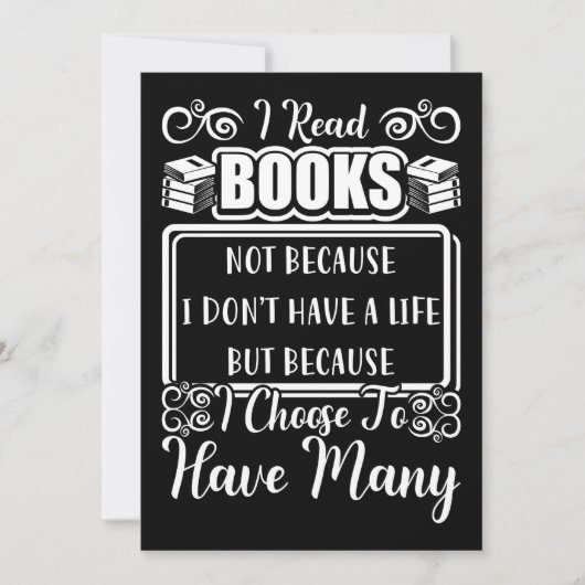 Lektorat Ich habe viele Bücher Dankeskarte (Vorderseite)