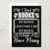 Lektorat Ich habe viele Bücher Dankeskarte (Vorne/Hinten)