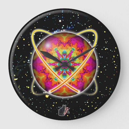 Lektron Orbz Kaleid Große Wanduhr (Vorderseite)