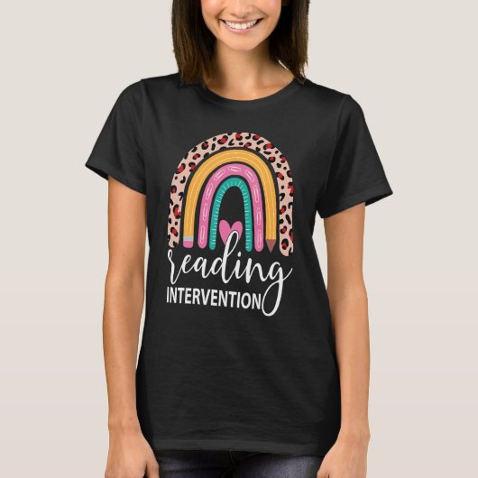 Lektüre der Intervention Rainbow Leopard Lehrerin T-Shirt (Vorderseite)