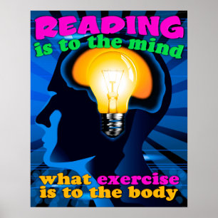 Lektüre von Übungsplakaten Poster