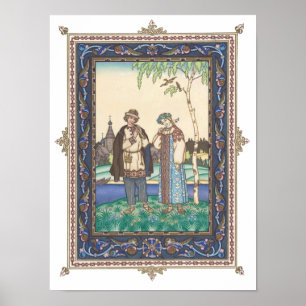 Lel u. Snegurochka russisches Folktale-Plakat Poster