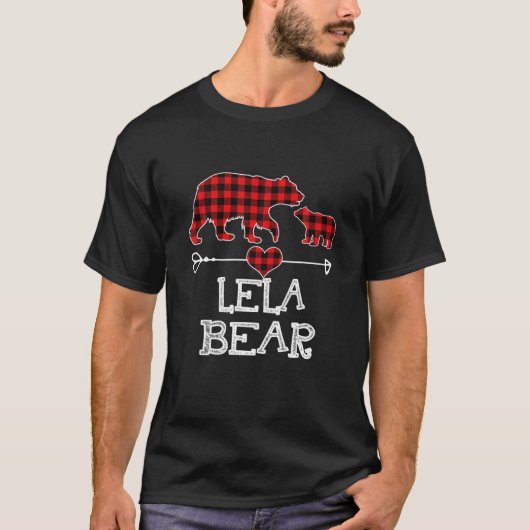 Lela Bear, Red Buffalo Kariert Lela Bear Pajama T-Shirt (Vorderseite)