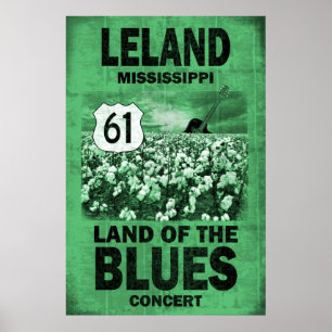Leland Mississippi Blues-Plakat Poster