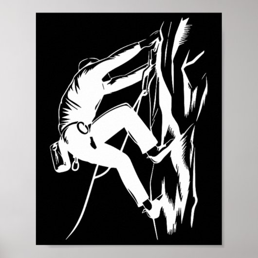 #lele Bergsteiger Bergsteigen Felsenkletterer M Poster (Vorne)