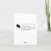 Leliza Designs Blank Note Card Karte (Rückseite)