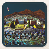 Lem Station Rechteckiger Pappuntersetzer (Vorderseite)