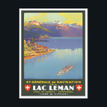 Leman See Schweiz Vintage Postkarte<br><div class="desc">Leman See Schweiz Vintage Postkarte</div>