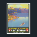 Leman See Schweiz Vintage Postkarte<br><div class="desc">Leman See Schweiz Vintage Postkarte</div>