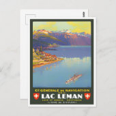 Leman See Schweiz Vintage Postkarte (Vorne/Hinten)