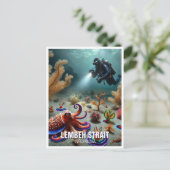 Lembeh Strait Indonesia Scuba Diver Postkarte (Stehend Vorderseite)