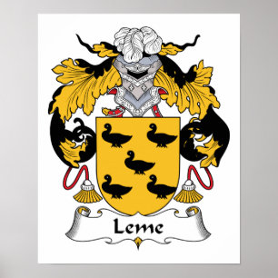 Leme Familienwappen Poster