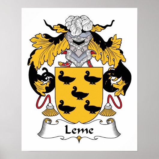 Leme Familienwappen Poster (Vorne)