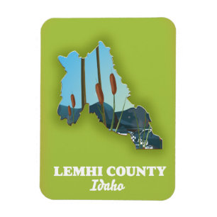 Lemhi County, Idaho Karte Magnet