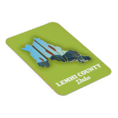 Lemhi Landkreis, Idaho Karte Magnet (Rechte Seite)