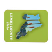 Lemhi Landkreis, Idaho Karte Magnet (Horizontal)