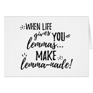 Lemmas (Lemonade) Mathematics Linguistics Spaß