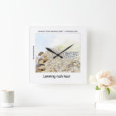 Lemminge Rush Hour Funny Wall Clock Quadratische Wanduhr (Zuhause)
