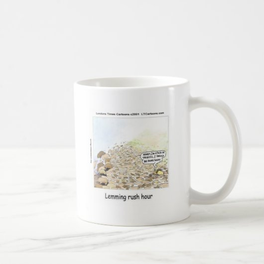 Lemmings Rush Hour Funny Kaffeetasse (Rechts)