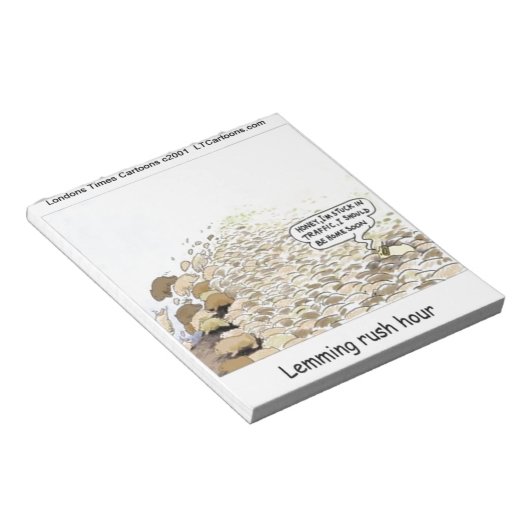 Lemmings Rush Hour Funny Notizblock (angewinkelt)