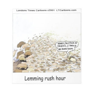 Lemmings Rush Hour Funny Notizblock