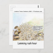 Lemmings Rush Hour Funny Postkarte (Vorne/Hinten)