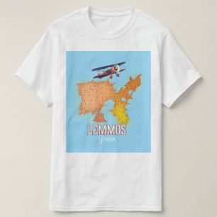 Lemmos Griechisches Illustriertes Reiseplakat T-Shirt