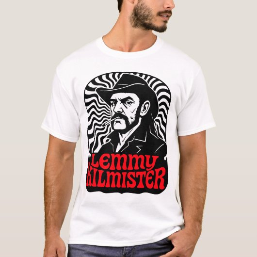 Lemmy Kilmister Psychedelic Rock Porträt T-Shirt (Vorderseite)