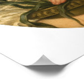 Lemoine - Portrait eines Mädchens mit einem Blume- Poster (Ecke)