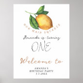 Lemon 1. Geburtstag Party Poster (Vorne)